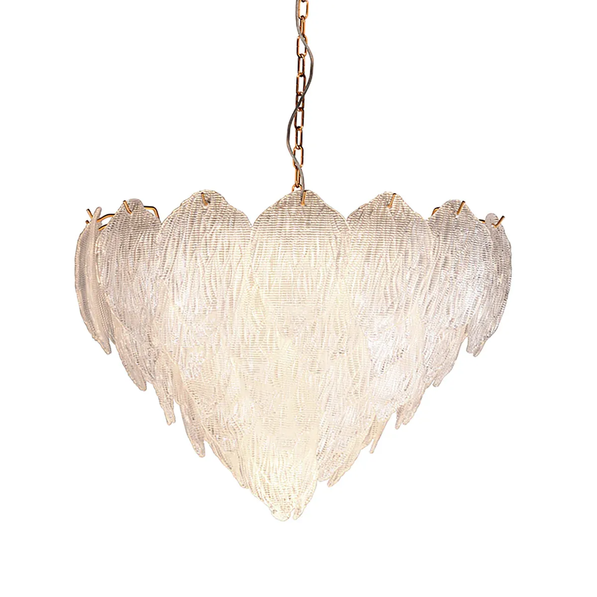 Acanthus Textured Glass Chandelier