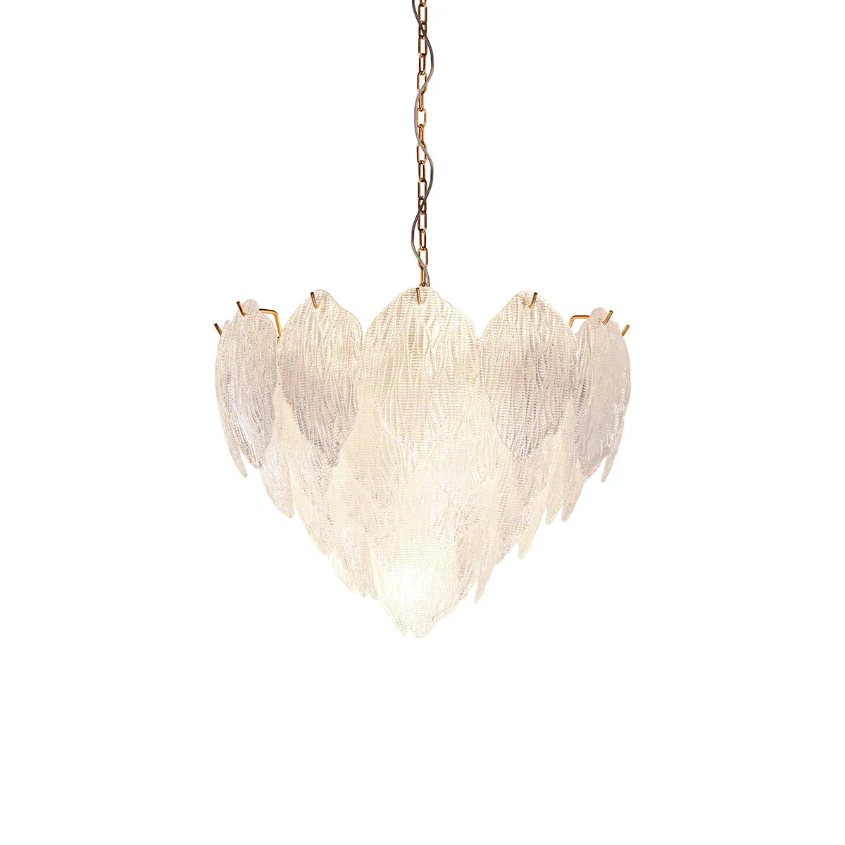 Acanthus Textured Glass Chandelier