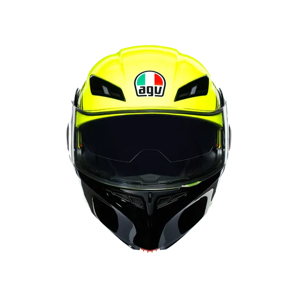 AGV Compact-ST Detroit Flip Front Helmet - Fluo Yellow / Black