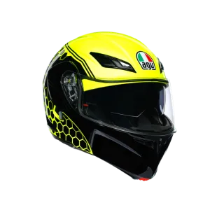 AGV Compact-ST Detroit Flip Front Helmet - Fluo Yellow / Black