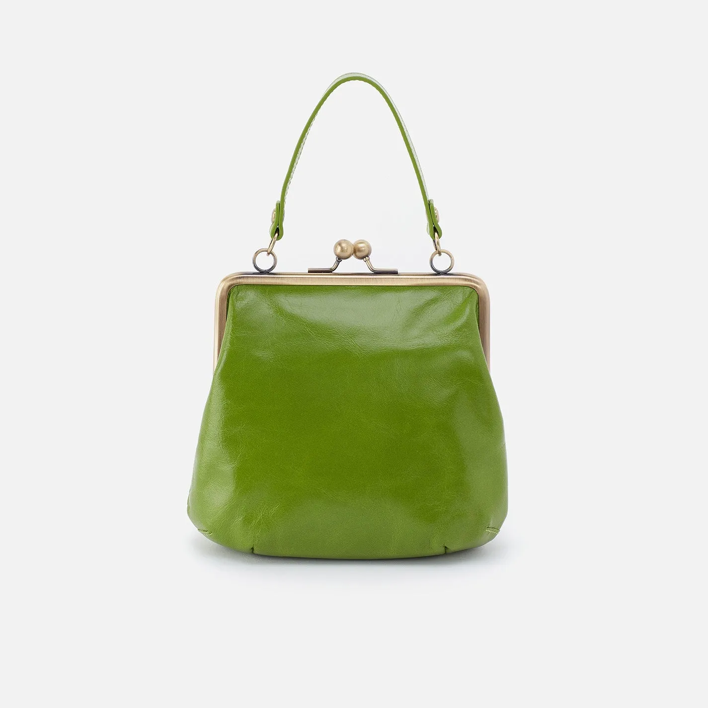 Alba Crossbody in Polished Leather - Garden Green