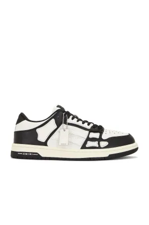 Amiri Skel Top Low Sneakers, Black & White