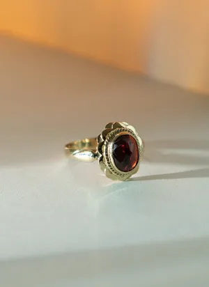 Ana garnet ring 14k gold