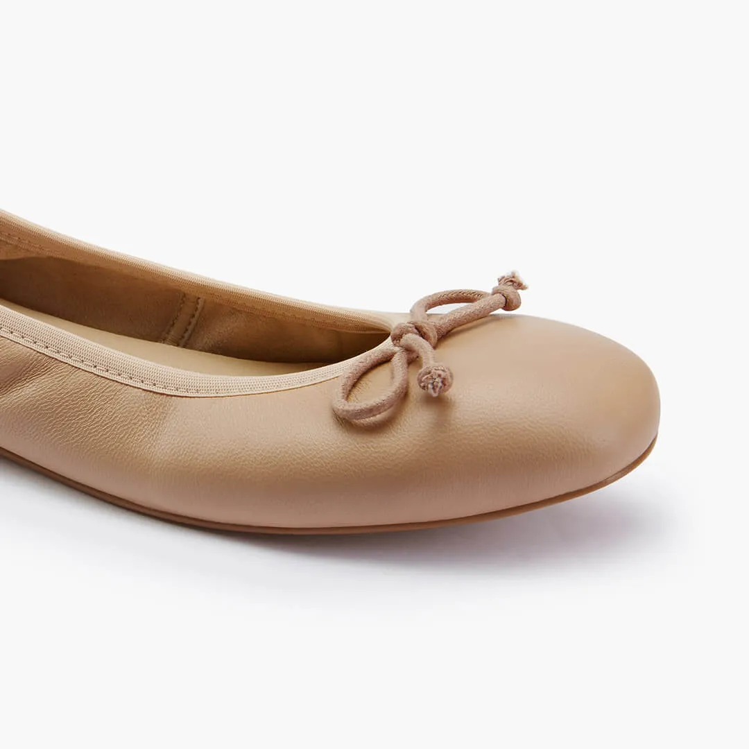 *ANAIS - beige soft leather ballet pump