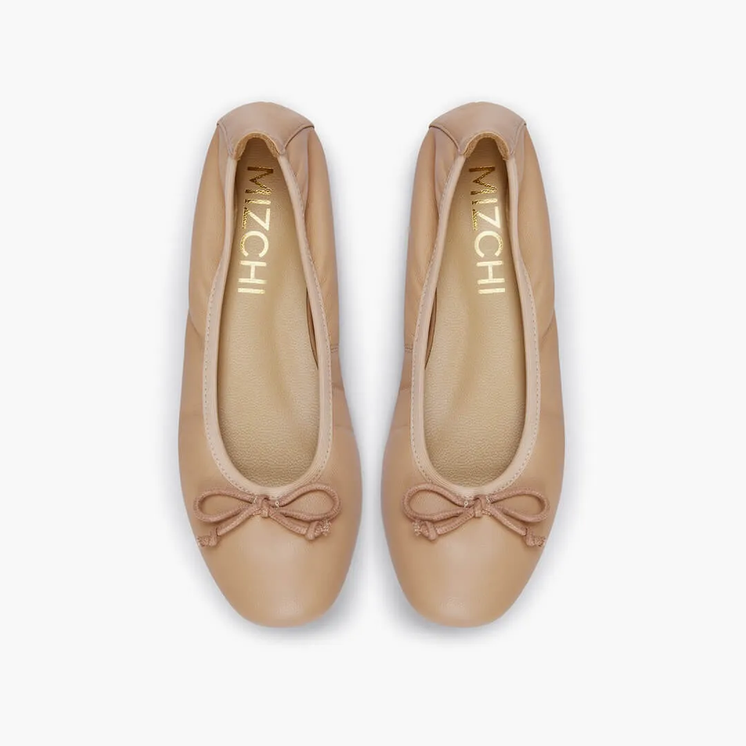 *ANAIS - beige soft leather ballet pump