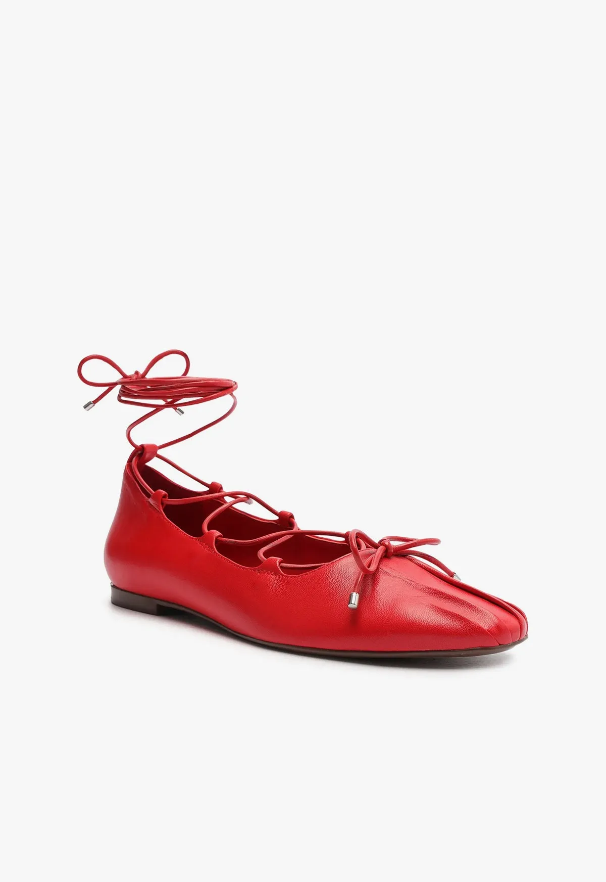 Arissa Lace Up Leather Flat