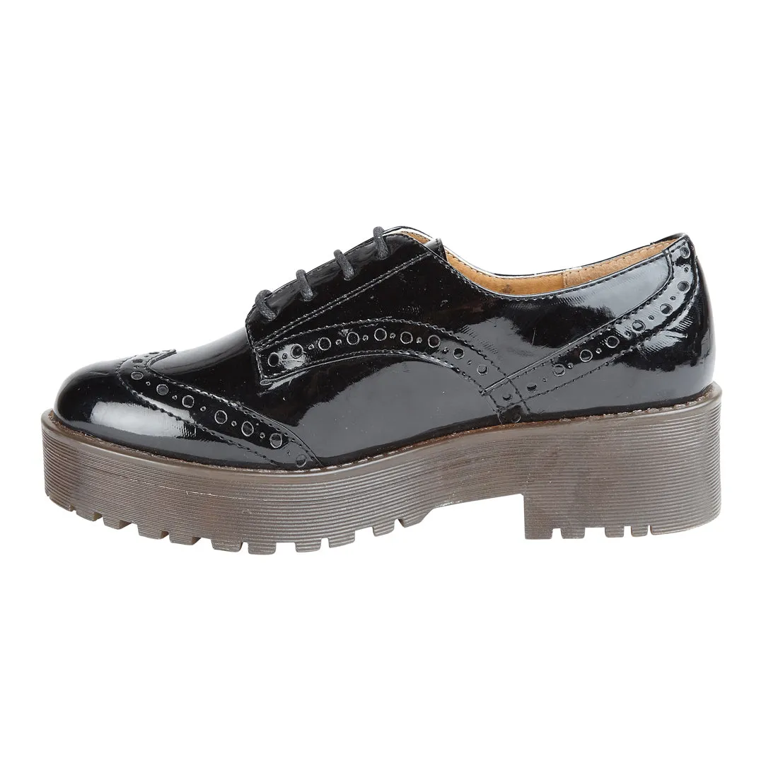 Black Pat Flat Shoes