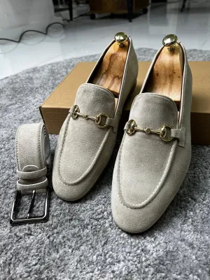 Bojoni Amato Special Edition Neolite Suede Beige Leather Loafer