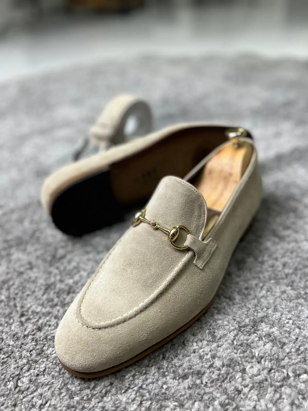 Bojoni Amato Special Edition Neolite Suede Beige Leather Loafer