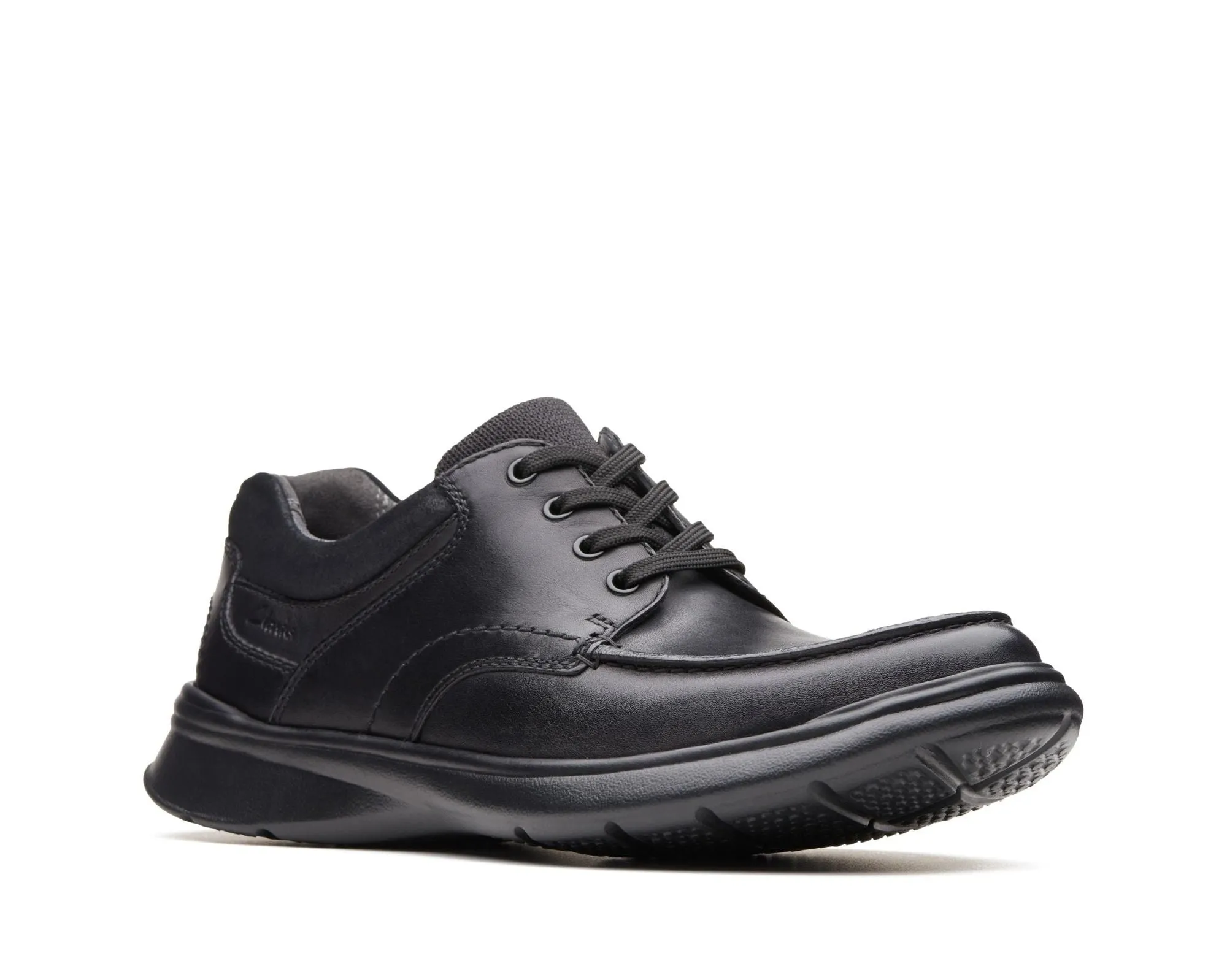 Clarks Cotrell Edge Black Smooth Leather - Standard Width