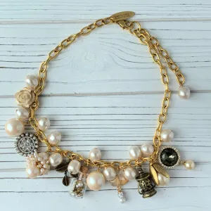 Classic Pearl Charm Necklace