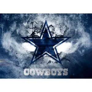 Cowboys Icon - Full Round Diamond - 40x30CM