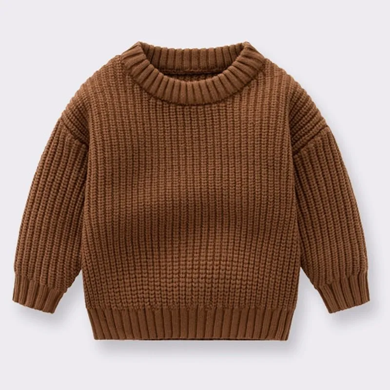 Cozy Kids' Round Neck Knit Sweater