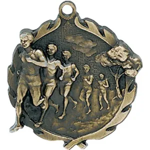 cross country, m sculptured medal