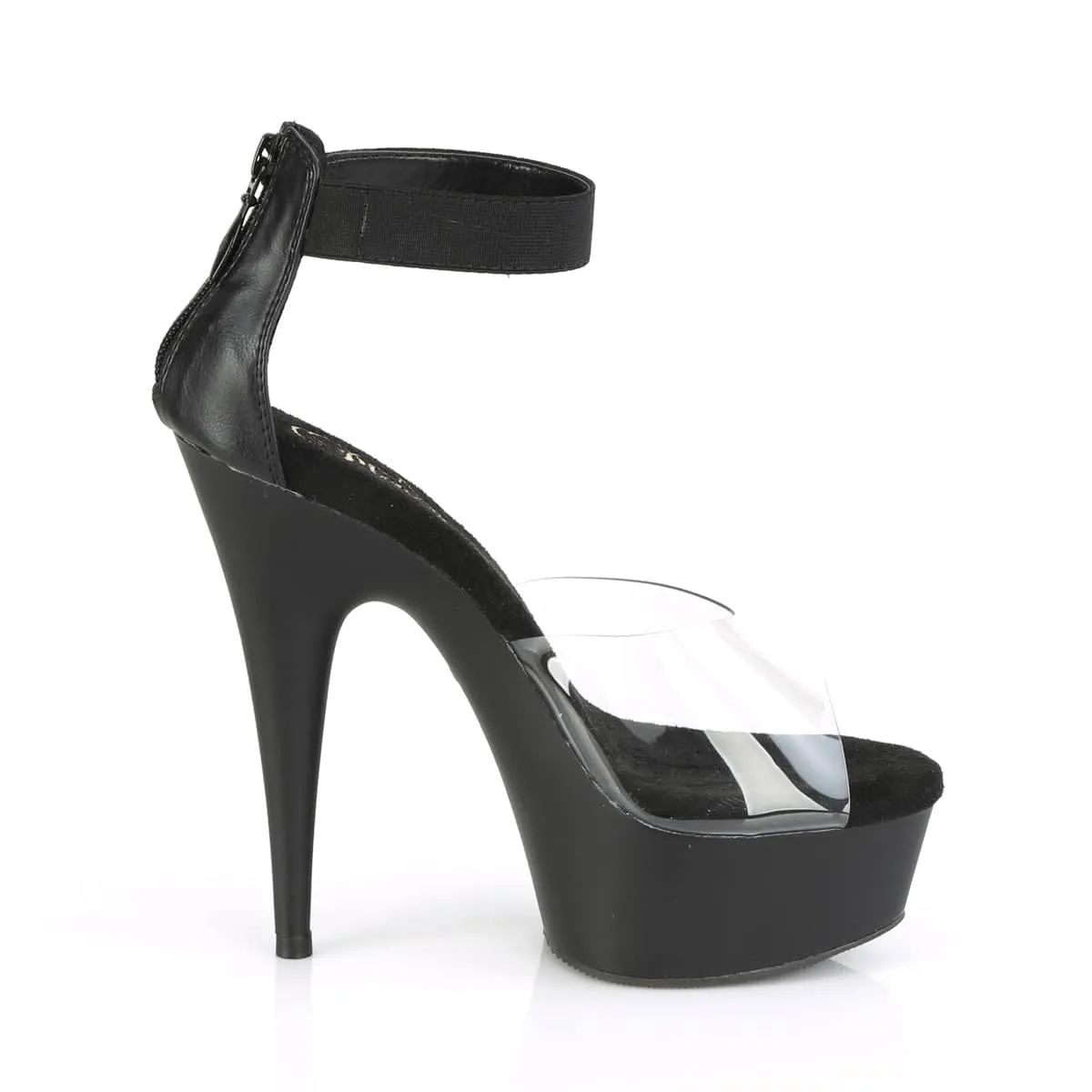 DELIGHT-624 Black Ankle Sandal High Heel