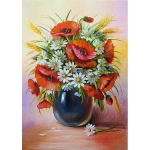 Flowers  - Full Round Diamond - 30x40CM