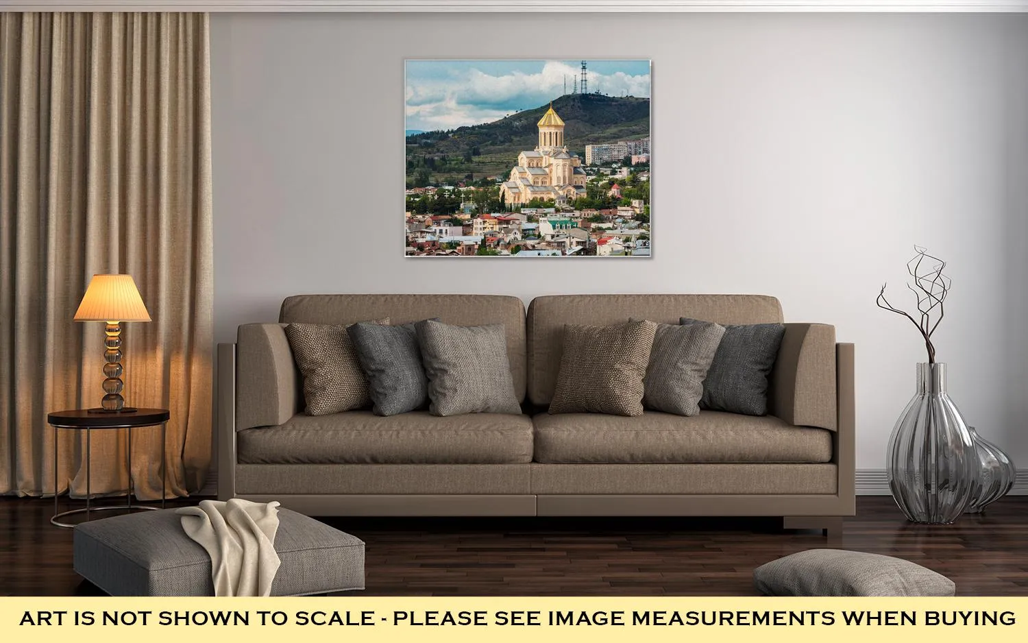 Gallery Wrapped Canvas, View Of Sameba Or Holy Trinity Cathedral Of Tbilisi The Main Georgian Orthodox