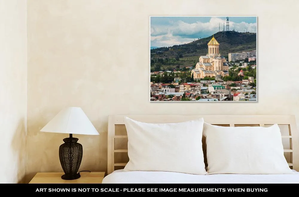 Gallery Wrapped Canvas, View Of Sameba Or Holy Trinity Cathedral Of Tbilisi The Main Georgian Orthodox