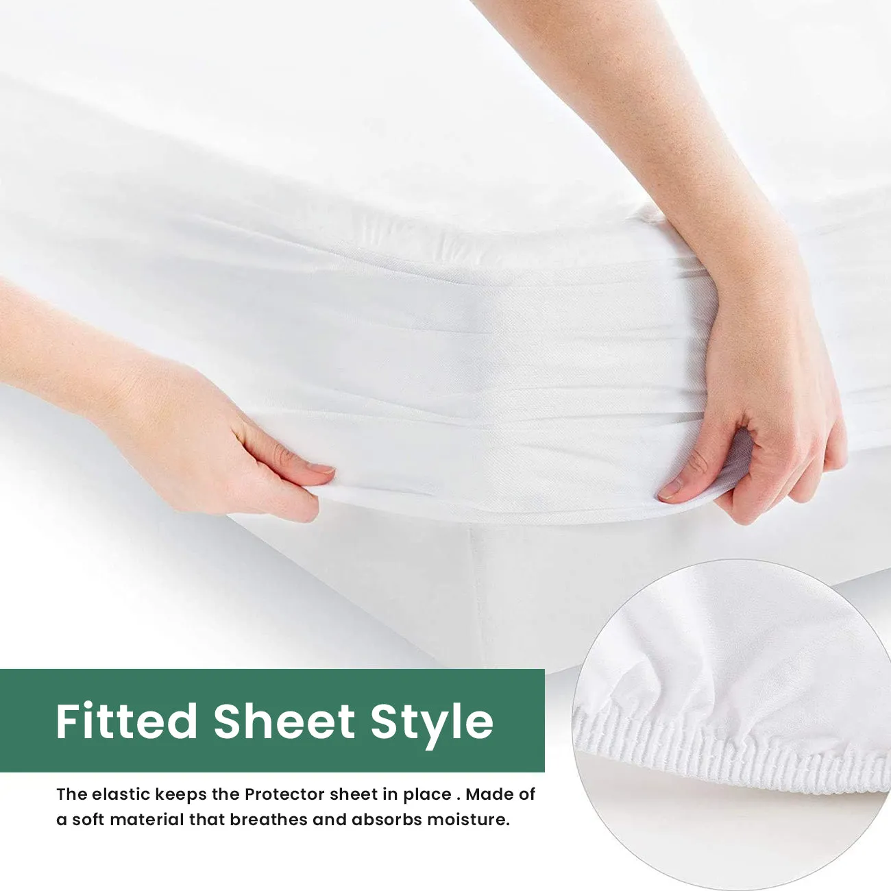 Hypoallergenic Waterproof Mattress Protector with Deep Pocket Coral Fleece 120x200 35cm