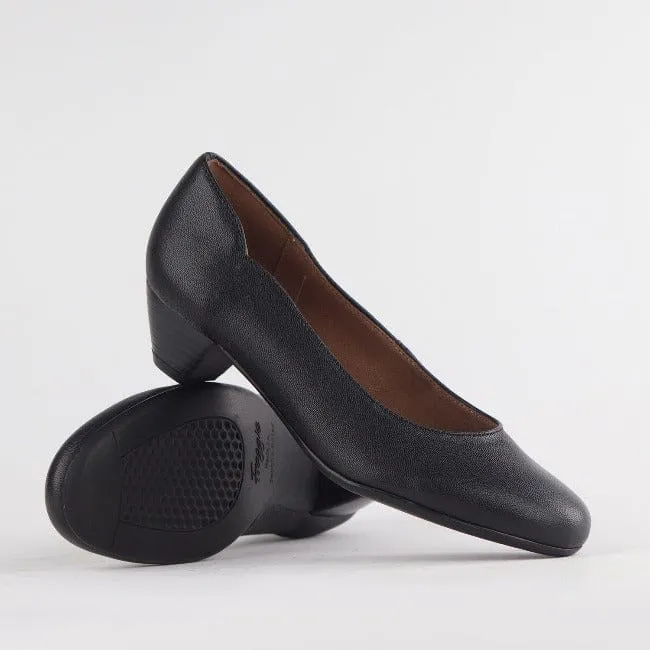 Mid-Heel Court Shoe in Black - 12635