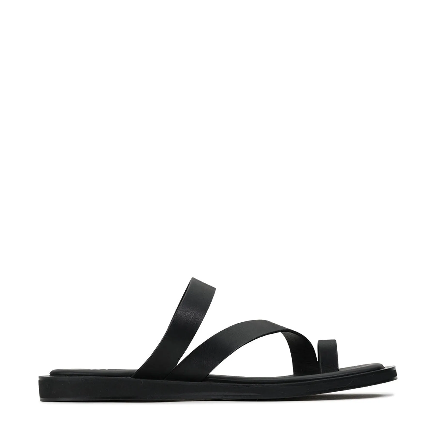 MIRA LEATHER SQUARE TOE SANDALS