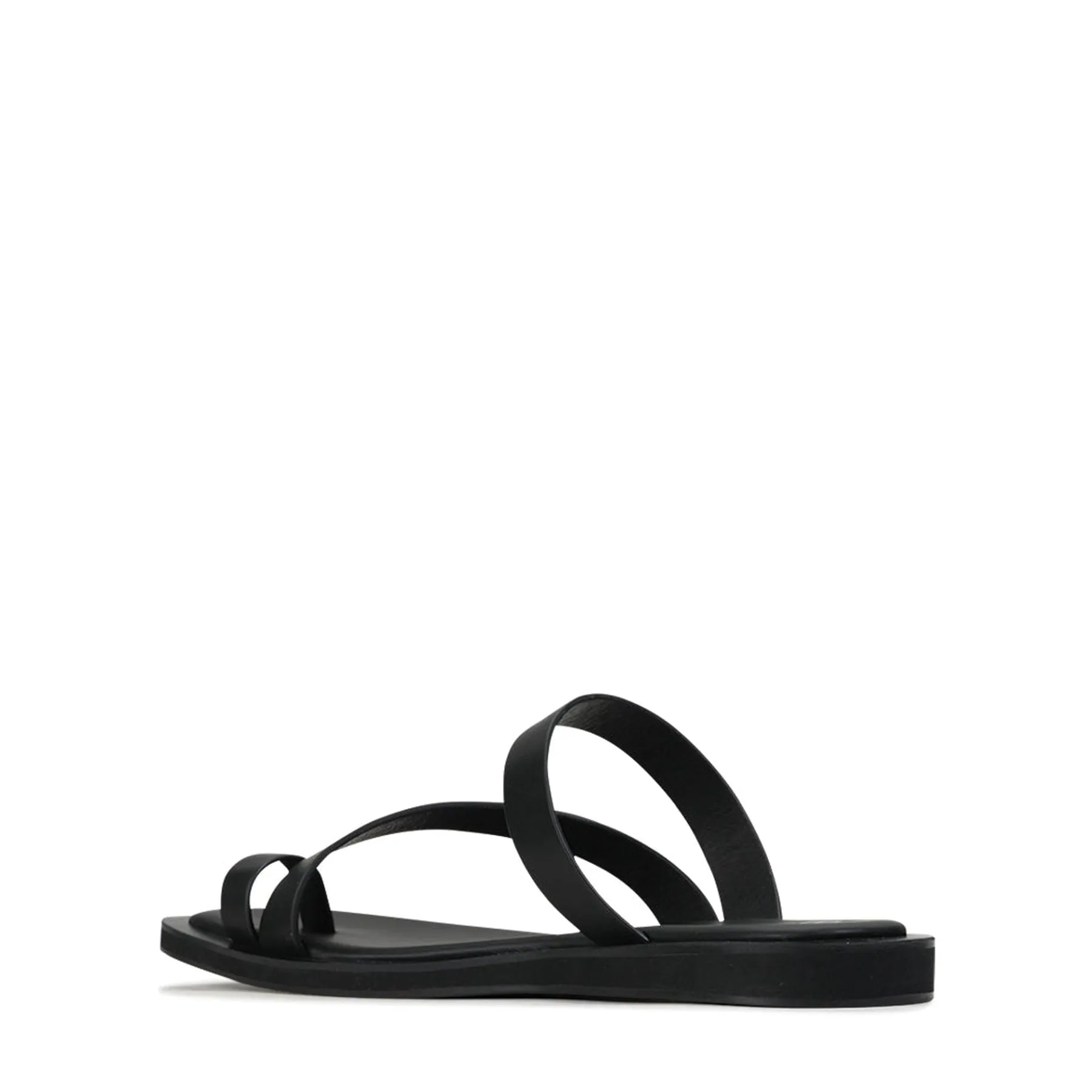 MIRA LEATHER SQUARE TOE SANDALS