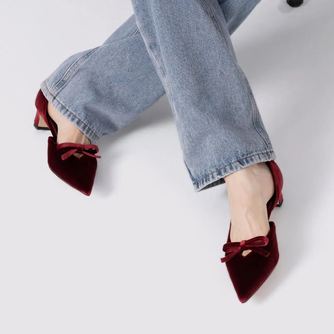 MURSO - velvet ribbon pumps