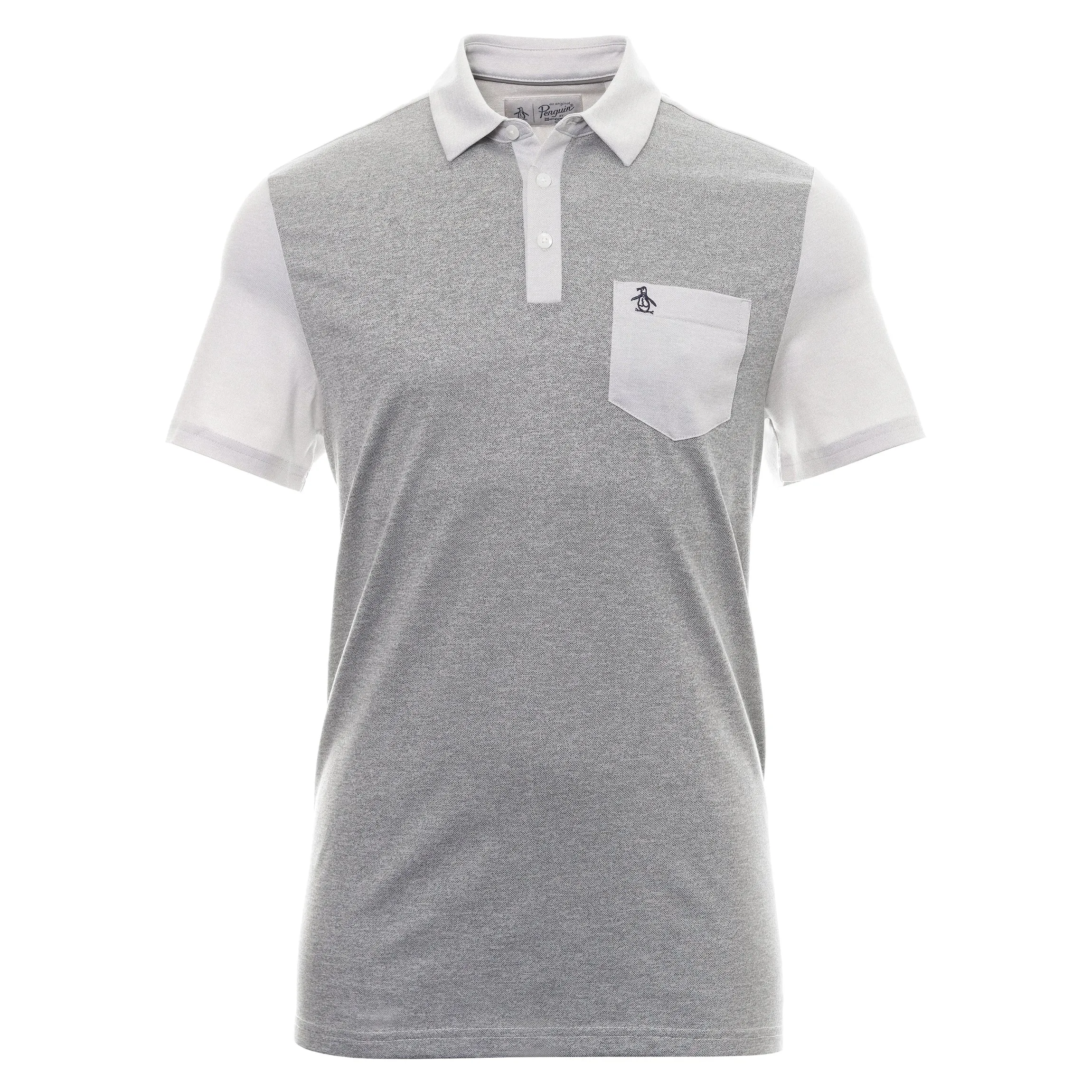 Original Penguin Mens Original Color Block Golf Polo - BRIGHT WHITE