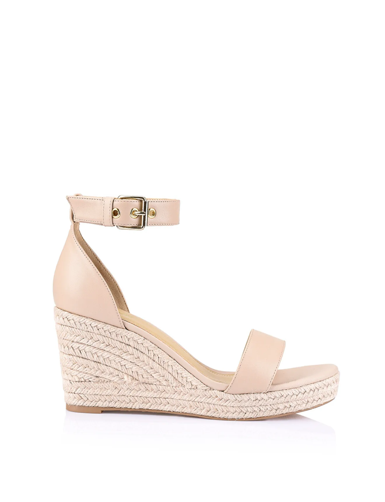 Reign II Wedge Sandals - Nude Leather