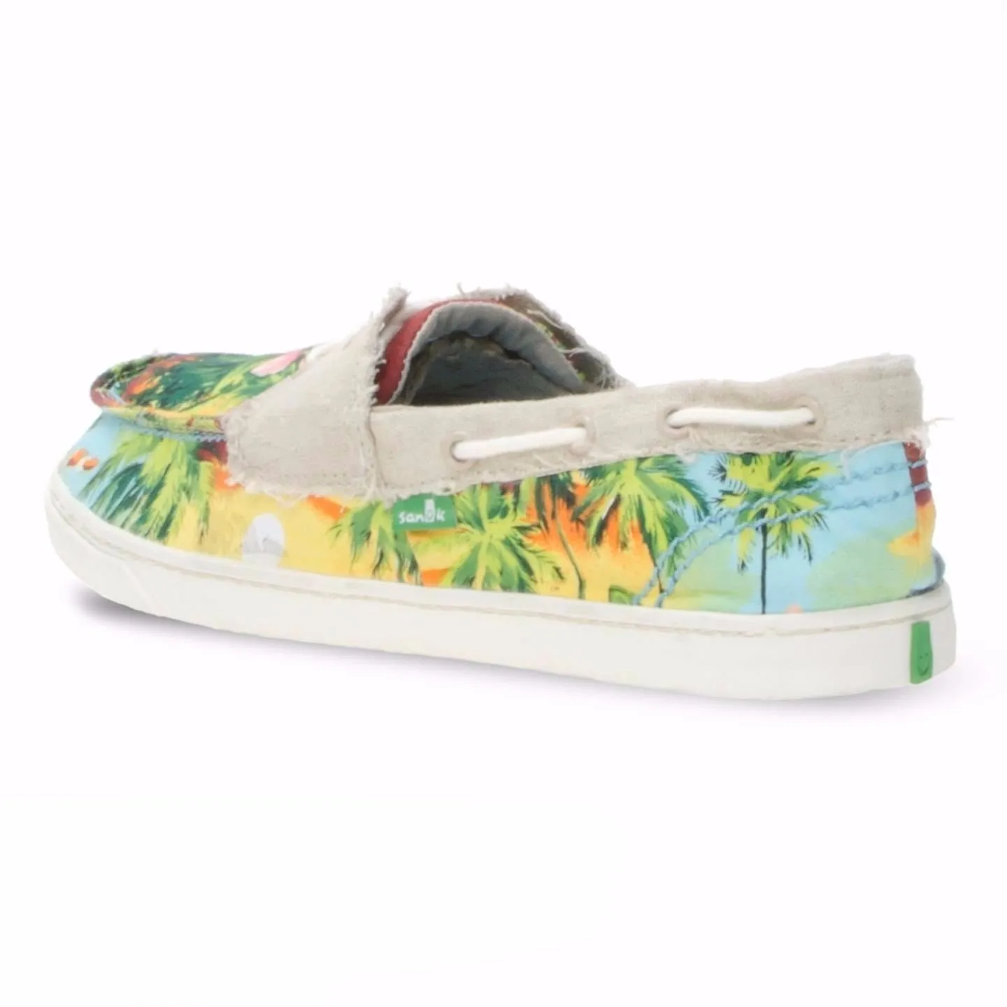 Sanuk Tropical Sailaway Blue Hawaiian Print Shoes