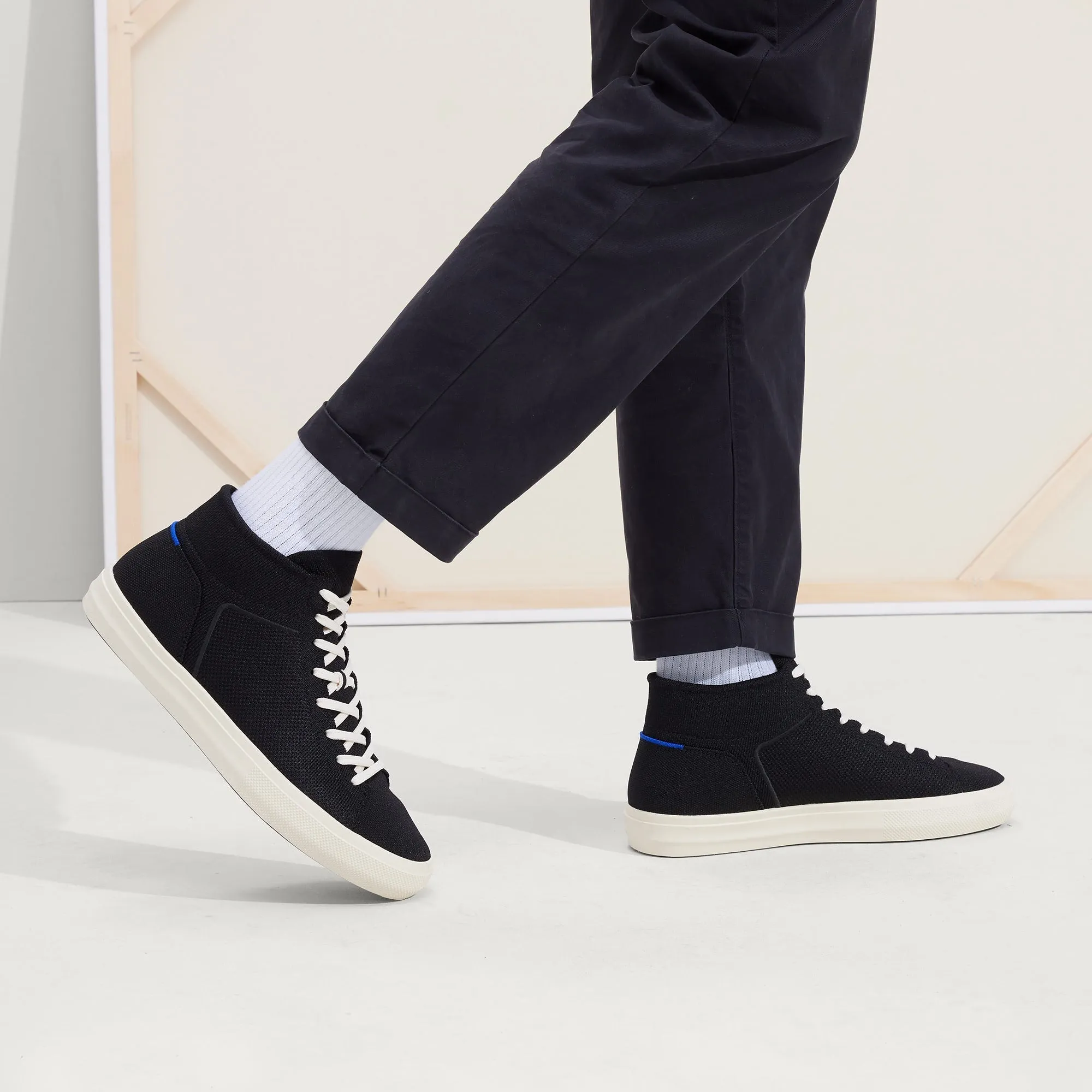 The Men's High Top Sneaker - Black