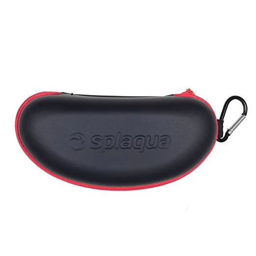 Waterproof Sunglasses and Eyeglasses Case - Durable, Hard EVA Zippered Glasses Holder with Back Pack Clip - by Splaqua