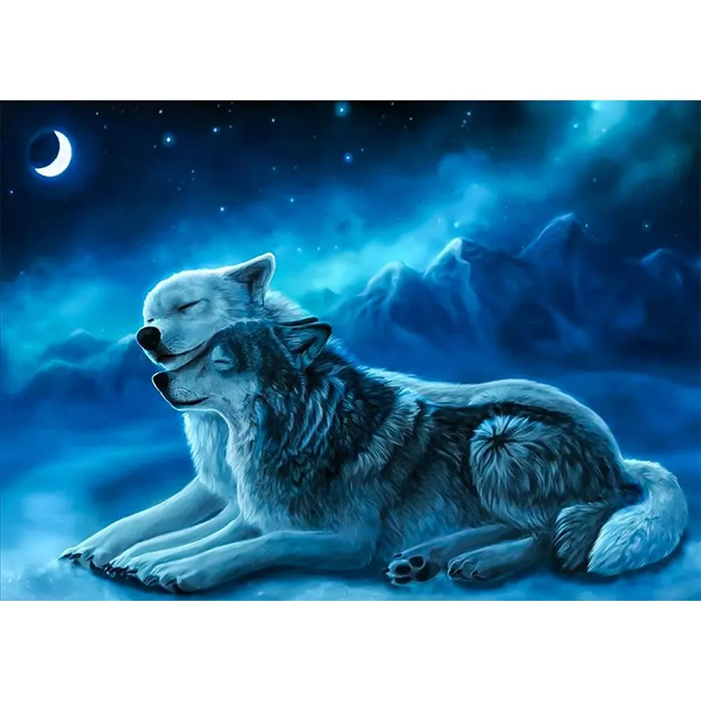 Wolf - Full Square Diamond - 50x40CM